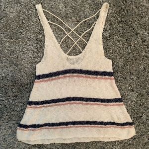 Striped Cotton tank top sweater